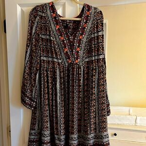 Maev V Neck Boho Dress with Pockets